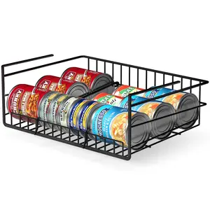 Sorbus Kitchen and Pantry Under Cabinet Multipurpose Storage Metal Shelf with Divider - 14.75 x 11 x 7 Inches, Single and 2-Pack for Canned Goods,