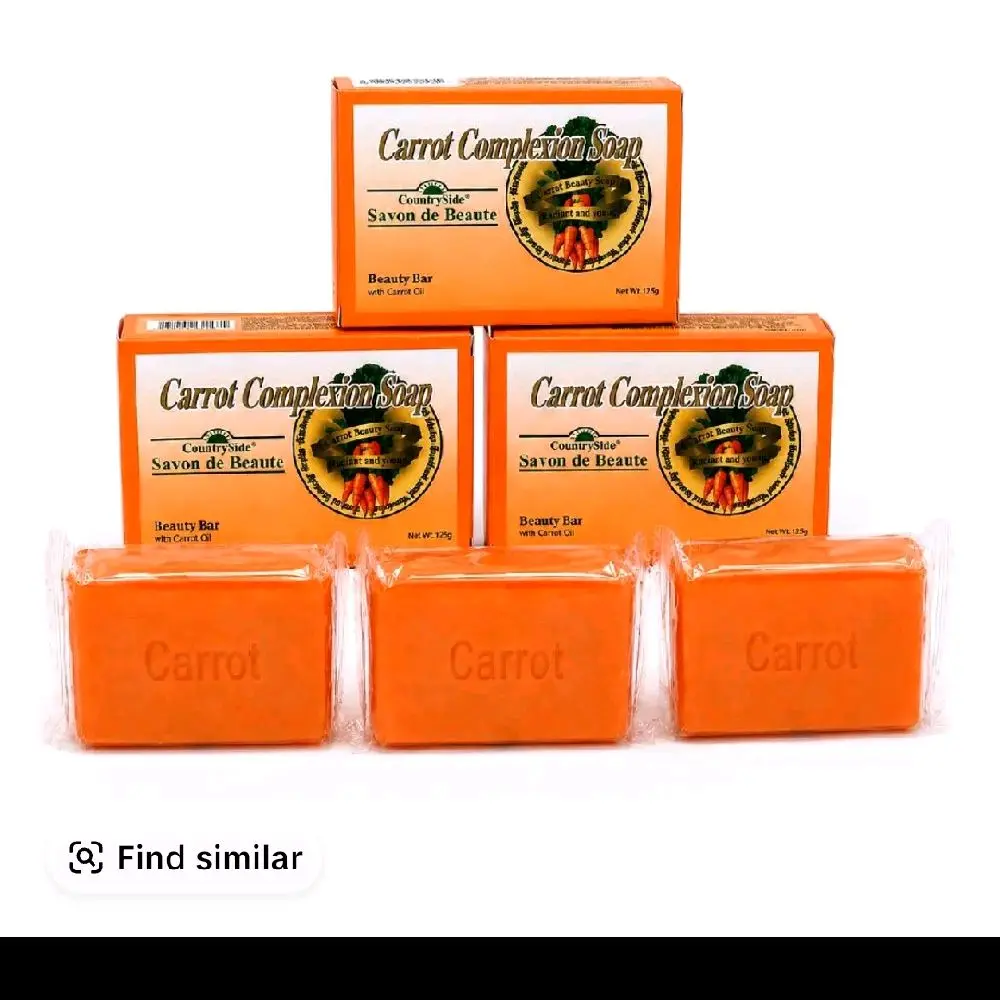 6 pcs Carrot complexion soap pack of 6 bady for skin repair body wash.