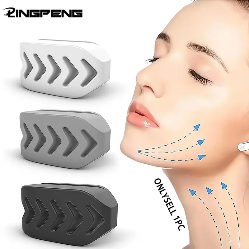 Silicone Jaw Trainer, 1 Count Multi-Resistance Level Upgrade Fishbone Design Jaw Exerciser, Facial Muscle Trainer, Facial Care Tool, Facial Tools, Facial Shaping Tool, LINGPENG Fitness Accessories for Men & Women, Jawline Shaper
