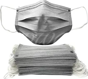 100 Pack - 3-Ply Gray Disposable Face Masks Ear-loop Mouth Protection for Adults Home School Office & Outdoors