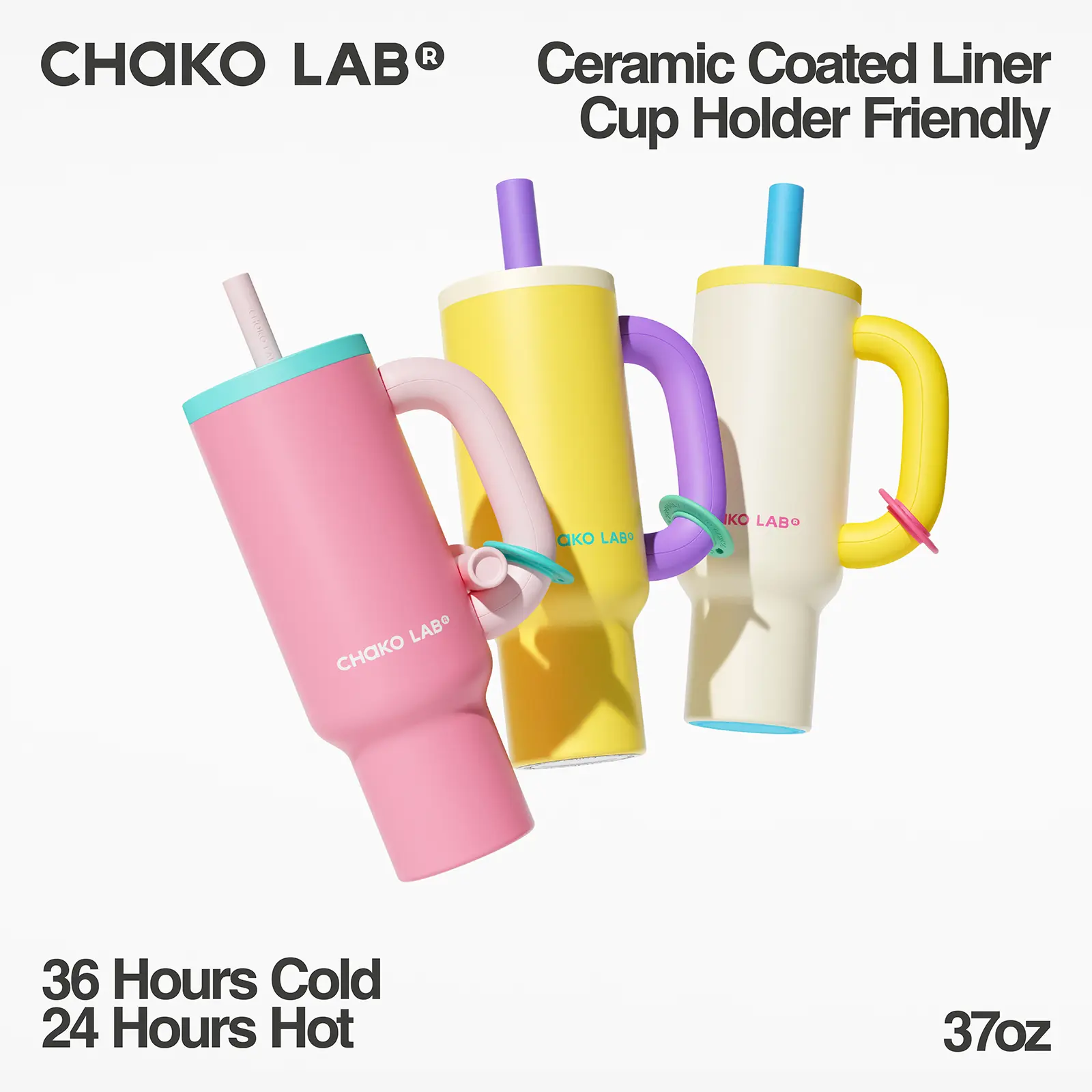 CHaKO LAB BaWang Cup 37oz Ceramic Inner Spill-Proof Long-Lasting Heat and Cold