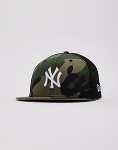 New Era MLB New York Yankees Woodland Camo 9Fifty Trucker Hat