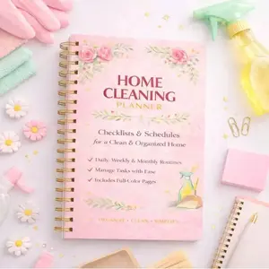 Adhd Friendly Cleaning Notebook, Adult Daily Weekly Monthly Checklist, Lazy Home Organization Planner, A4 Size, Anti-Procrastination