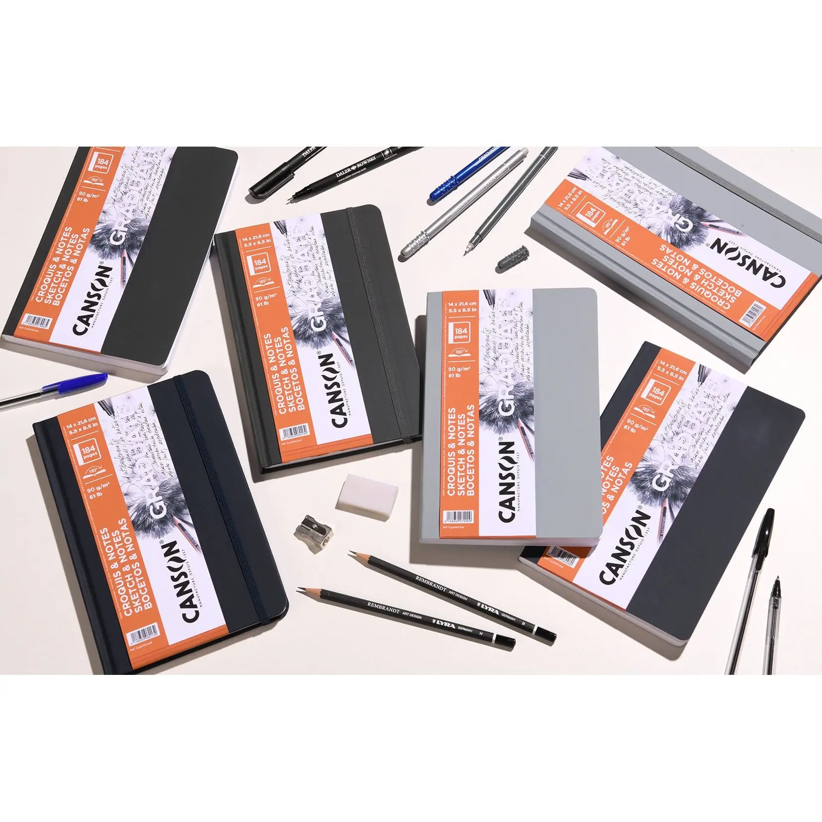 Canson Graduate Sketch & Note Books - Available in Multiple Colors, Ideal for Academic Use