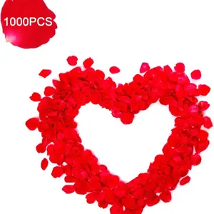 Valentines Day Decor, 1113PCS Red Felt Garland Hanging String Hearts, Heart Balloons, Love Balloon, Red Silk Rose Petals for Wedding Bridal Shower Bachelorette Anniversary Party Decorations