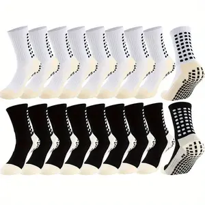 6/12/18 Pairs Men's Non-slip Non-slip Absorbent Breathable Towel Bottom with Grip Sports Socks Suitable for Football, Running Exercise professional  socks socks  for  soccer football basketball sport non-slip silicone grip