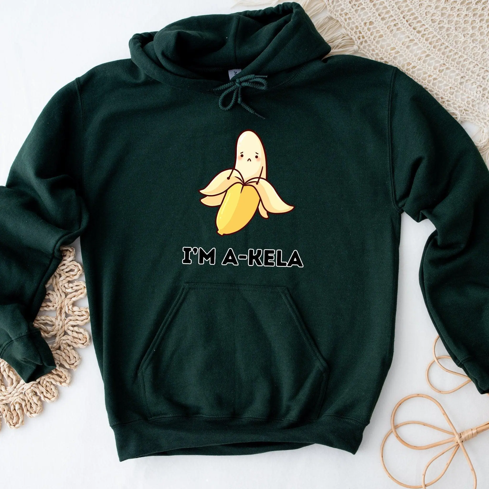 I'm A-Kela Hoodie by Humraha | Desi Arab Muslim Fashion Apparel Gifts for Ramadan Eid Nikkah Wedding Couples Families New Moms Aunts Uncles Grandparents | Pakistan India Bangladesh Palestine Lebanon Egypt Syria