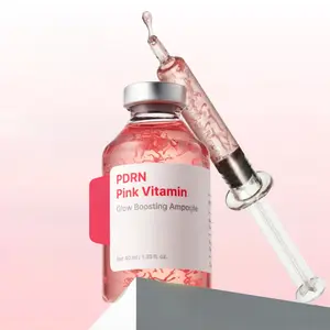 PDRN Pink Vitamin Glow Boosting Ampoule, Radiant Revitalizing Skincare Serum, Ideal Mother’s Day Gift for Spring Glow-Up
