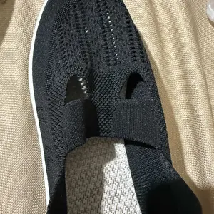 Rain Core | Plus Size Women's Slip-Ons - Airy Mesh Sneakers with Hollow Cut-Out Design |   Lightweight & Cute for Outdoor Walking, All-Season Casual Comfort