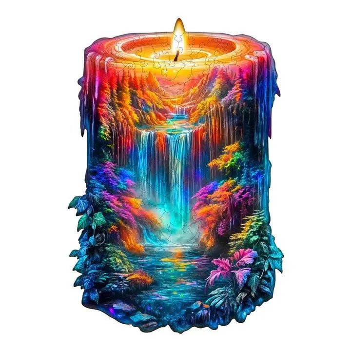Enchanted Flame Wooden Jigsaw Puzzle for Mind Games Enhances Focus and Smarts Ideal for Puzzle Enthusiasts and Mind Game Lovers, Jigsaw Wooden Jigsaws, Puzzle Wooden Jigsaws