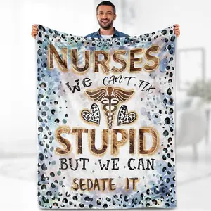 Aimego Nurse Gifts Blankets for Women - Nursing Student Nurse Appreciation Gifts for Nurse Practitioner, RN Nurses, Nurses Week Nurse Graduation Gift Throw Christmas Lightweight Blankets 50"inx60"in