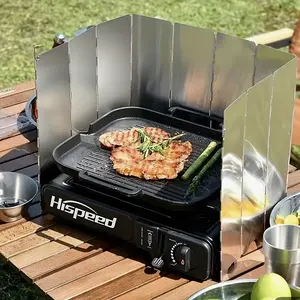 Wind-Resistant Support for Outdoor Cooking, Ensuring Stability Without Extinguishing Flames. Essential Additions for Camping Stoves, Featuring a Portable Folding Design, Perfect for Camping And Grilling