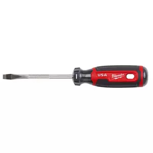 Milwaukee MT206 4 in. x 1/4 in. Slotted Flat Head Screwdriver with Cushion Grip