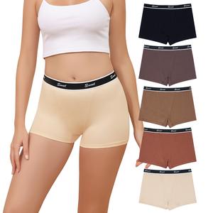 LEVAO Women Boyshorts Panties Cotton Boxer Briefs Underwear for Ladies with Stretch Boxer Shorts 5-Pack S-XXL