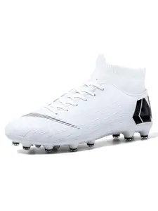 Men's Low-Top Fg Football Shoes with Lace-Up Design, Unisex Anti-Slip Ag Nails, Enhanced Grip, Sporty Style, All Seasons