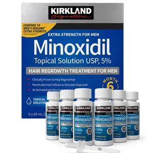 Kirkland Minoxidil 5% Hair Care Serum Daily Scalp Drops Topical Serum Kit for Thicker & Fuller Looking Hair - Premium Men's Grooming