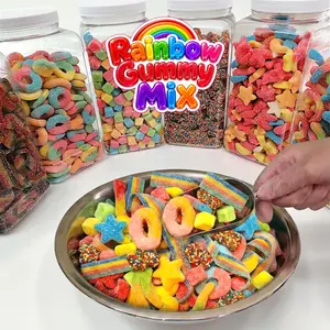 Aliens Poop Rainbow Candy Mix 1 Pound | 6 Different Gummies & Sour Candy, Mix Bulk Candy