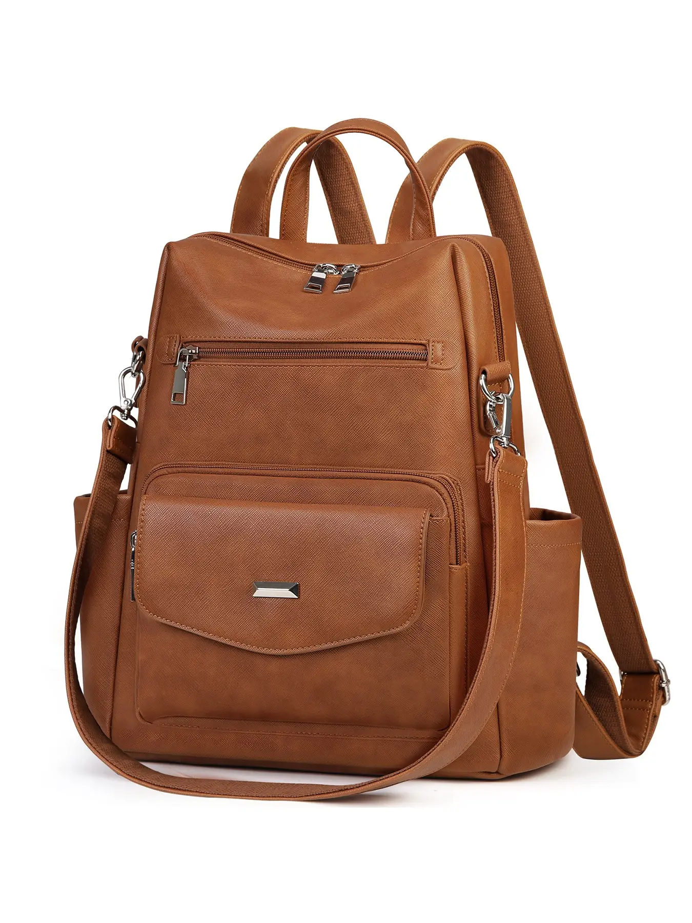 Women's Convertible Backpack Handbag, Designer PU Leather Waterproof Fashion Bag, Anti-Theft Crossbody Shoulder Bag for Work Travel School, Zip Backpack, Casual Travel Backpack, Convertible Backpack Purse, Zipper Backpack, School Backpacks