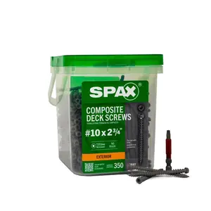 SPAX Composite Deck Screws #10x2 3/4" 350CT SPAX Composite Deck Screws #10x2 3/4" 350CT