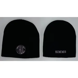 THUG SIMMS Pink Logo Beanie -Black