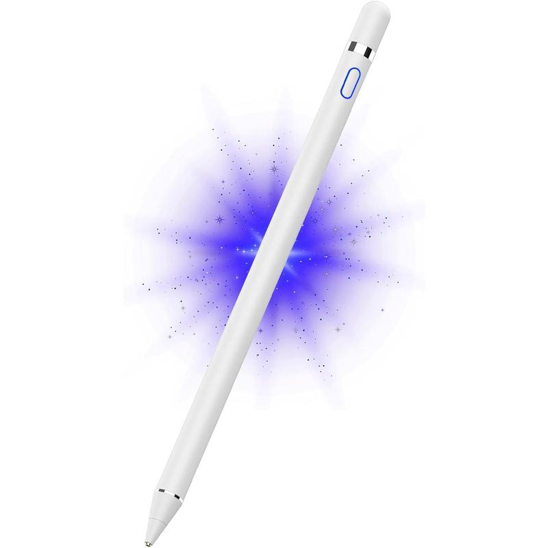 Digital Stylus Pen for Touchscreen, Stylus Pencil for  iPad mini/Pro/Air, , , Android and  Phone & Tablet, 1.5mm Fine Point Rechargeable Pens - White