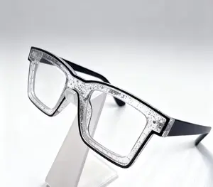 Speckled Clear Bold Square Frames Blue Light Filter Reading Glasses Women Anti Blue Light Blocking Glasses