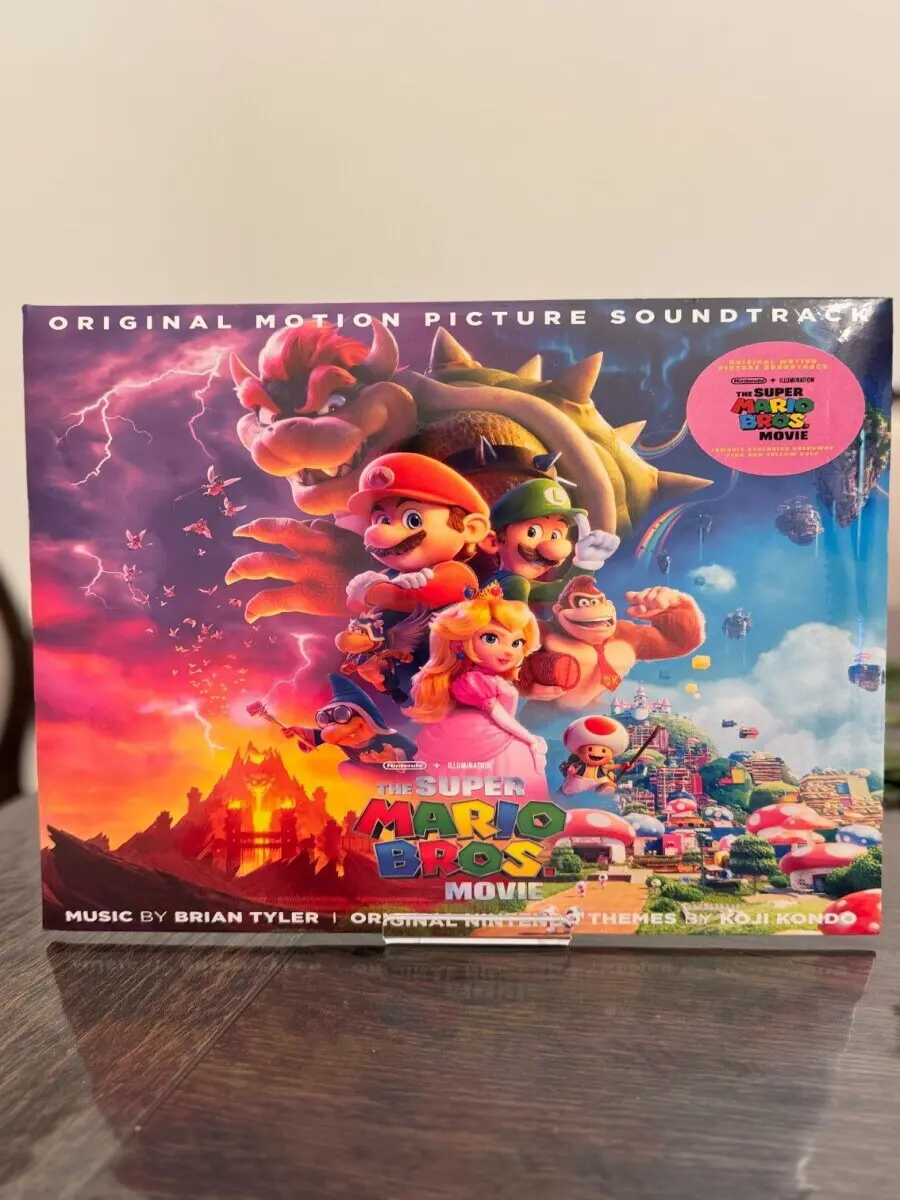 The Super Mario Bros. Movie 2xLP - Pink and Yellow Exclusive Vinyl