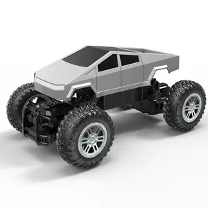 Cyber Style Remote Control Car Alloy Truck 1:16 Metal Big RC Car 2.4 GHz 2WD All Terrain RTR Trucks Aluminum Shock Climbing 35° Angles Dual Motor Braking with 40-Minute Super Long Battery Life