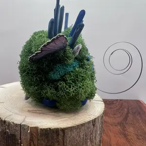 Moss Monster, Fantasy Forest Creature, Folklore Critter, Nature Lover Gift, Figurine, Curiousities, Oddities, Butterfly Planimal, One Of a Kind Handmade Unique Housewarming Sculpture Decor Ornaments