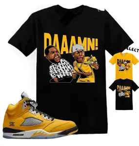 Tokyo 5s Shirt Men, Yellow Shirt Matching 5 Tokyo 2025 Match Sneaker, Tokyo 5s Outfit, 100% Cotton, Classic Fit, Unisex Crew Neck T-Shirt