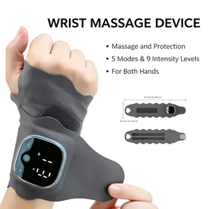 Cordless Rechargeable Heated Therapy Hand Massager - Heat Vibration Device with Display, Compact Durable Design for Hand Pain, Carpal Tunnel, Adults' Daily Care, Home Use
