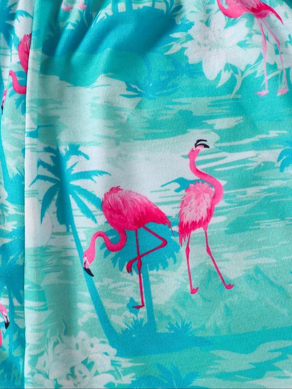 Boy's Ethnic Pattern Shorts, Casual Elastic Waist Beach Shorts for Summer, Kids Bottoms for Daily Wear