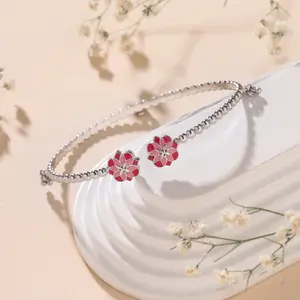 Majestic Pink Mosaic Cuff Bracelet