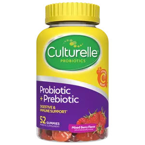 Culturelle Probiotic + Prebiotic Gummies - Berry Flavor Daily Wellness Gummies with Probiotics & Prebiotics