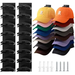 2 baseballcap storage racks, wall-mounted hat racks, wall-mounted hat hooks, can hold up to 16 hats