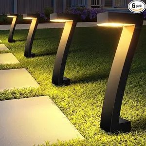 6pc Solar Lawn Lights, Waterproof LED Ground Insert Lights, High Brightness, Suitable for Garden, Driveway, Pathway, Landscape, Patio Decor