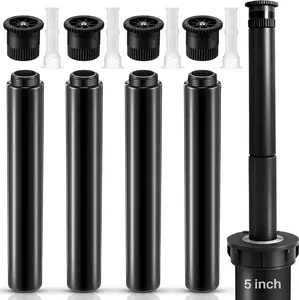 8Pcs Sprinkler Extension Riser Kit Compatible with Rain Bird 1800, 4Pcs Popup Riser Extension with 4Pcs Adjustable Spray Nozzle,Sprinkier Head Extender for Lawn Garden Yard lrrigation (5")