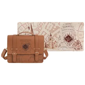 Harry Potter Marauder's Map Messenger Tote Bag & Desk Mat Bundle