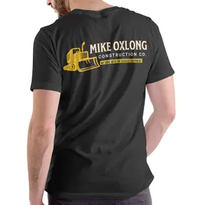 Mike Oxlong Construction Co. Men's Soft Breathable Fashion Cotton Short-Sleeve Round Neck Casual Tops, Unisex Funny T-Shirt B512