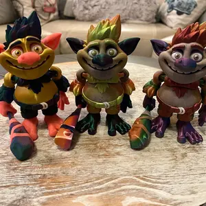 6 inch Decorative Colorful Flexi Trolls