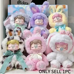 Nanci Shiny Rabbit Plush Toy, Stuffed Animal Gifts, Second Generation Glitter Bunny, Vinyl Series Surprise Blind Box, Cute Doll Decoration, Backpack Charm, Gift for Boys and Girls