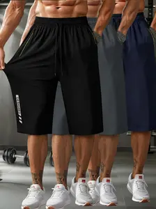 3PCS, Men's 3-Pack Shorts Casual PrintedBoyfriendStyle,JerseyStyle, Athletic Gym Shorts,BasketballShorts,LightweightSweatpants withDrawstringWaistband,Elasticated Fit, Perfectfor Basketball