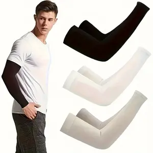 Cooling Arm Sleeves Comfortable Breathable High Elasticity Material Breathable Polyester Fiber Suitable for Driving Golf Fishing Cycling Hiking Outdoor Sports 2/6 Pack Solid Color Elastic Fit