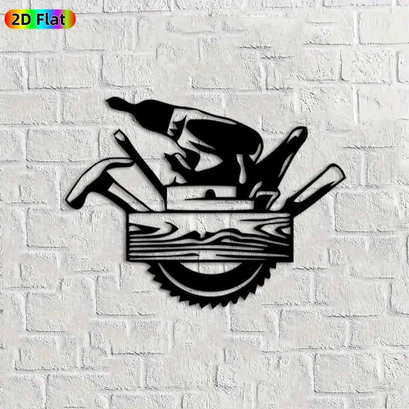 1pc Toolbox Metal Wall Art, Detailed Toolbox Statue Mural, Ideal Gift for Fathers Day, New Year, Workshop Decor Enthusiasts, Rust-Resistant Metal Wall Decor Wall Sculptures, Perfect for Garage Wall & Garden Fence, Durable Workshop-Themed Decor