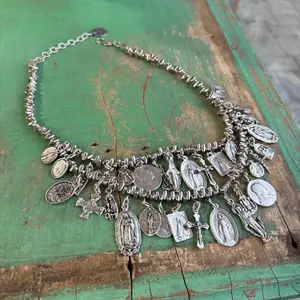 Double Strand Charm Necklace - Elegant Design with Double Strands of Charms for Versatile Wear