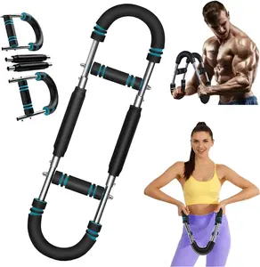 Wrist-twisting, Practitioners, Chest, Arm, Shoulder And Forearm Muscle Training, Portable Home Fitness Equipment With Adjustable Resistance Spring Exercise Bars, Upper Body Strength Trainer, Chest Workout.