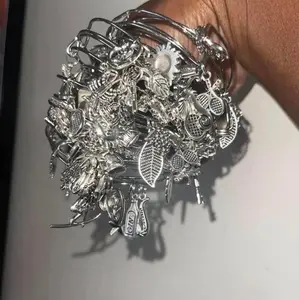 Silver basic bangles(1pc)