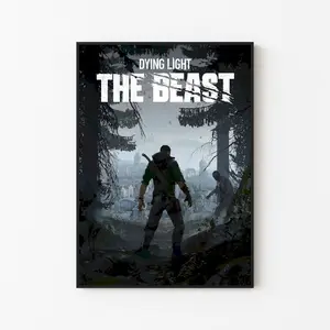 [New Gaming Decor - Sale Up To 40%] [Unframe] Dying Light The Beast Game Cover Poster, Zombie Survival Wall Art, Action Horror Artwork, Gamer Room Decor, Horror Fan Gift