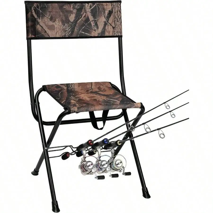 Padded Folding Fishing Chair With Holder Adults Upgraded Seat Size Outdoor Hunting Travel Camping Chairs Foldable Portable Ice Fishing Stool Lawn Patio Beach Hiking