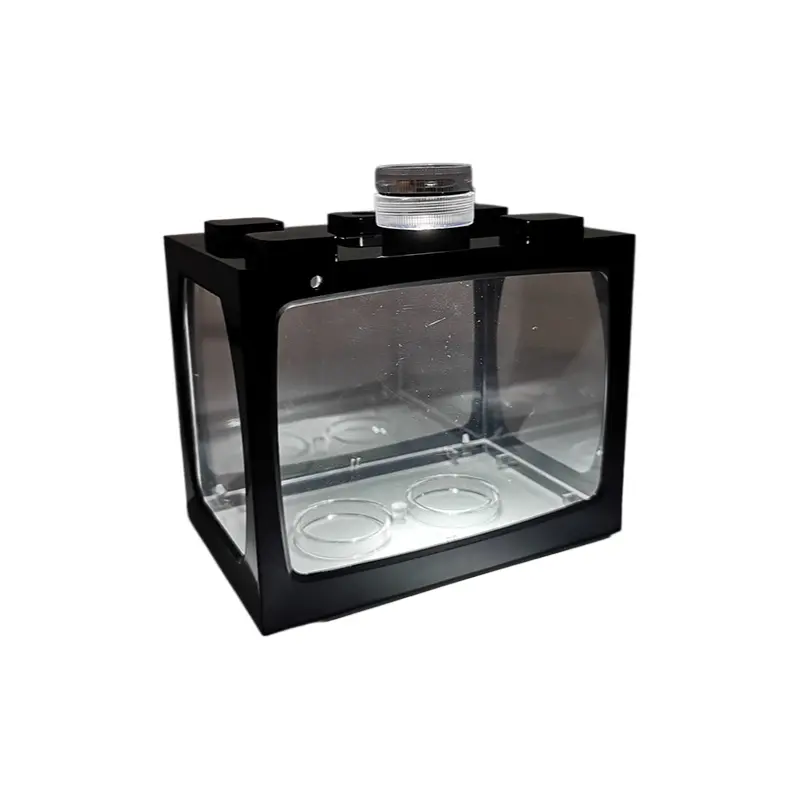 Small Fish Tank Small Desktop Creative Ecological Tank Micro Landscape Betta Tank Mini Tropical Fish Aquarium with LED Light